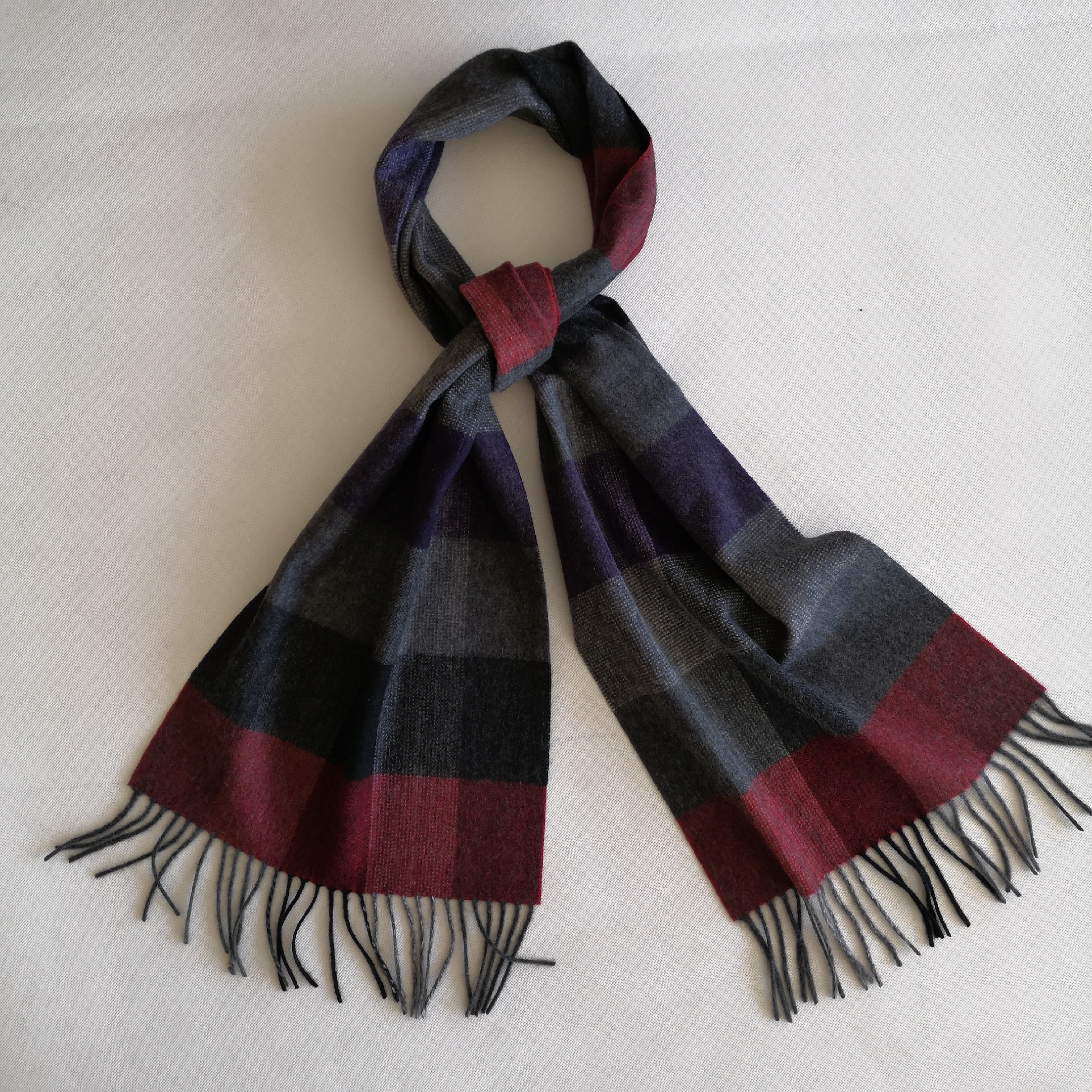 Woolen Cashmere Plaid Scarf