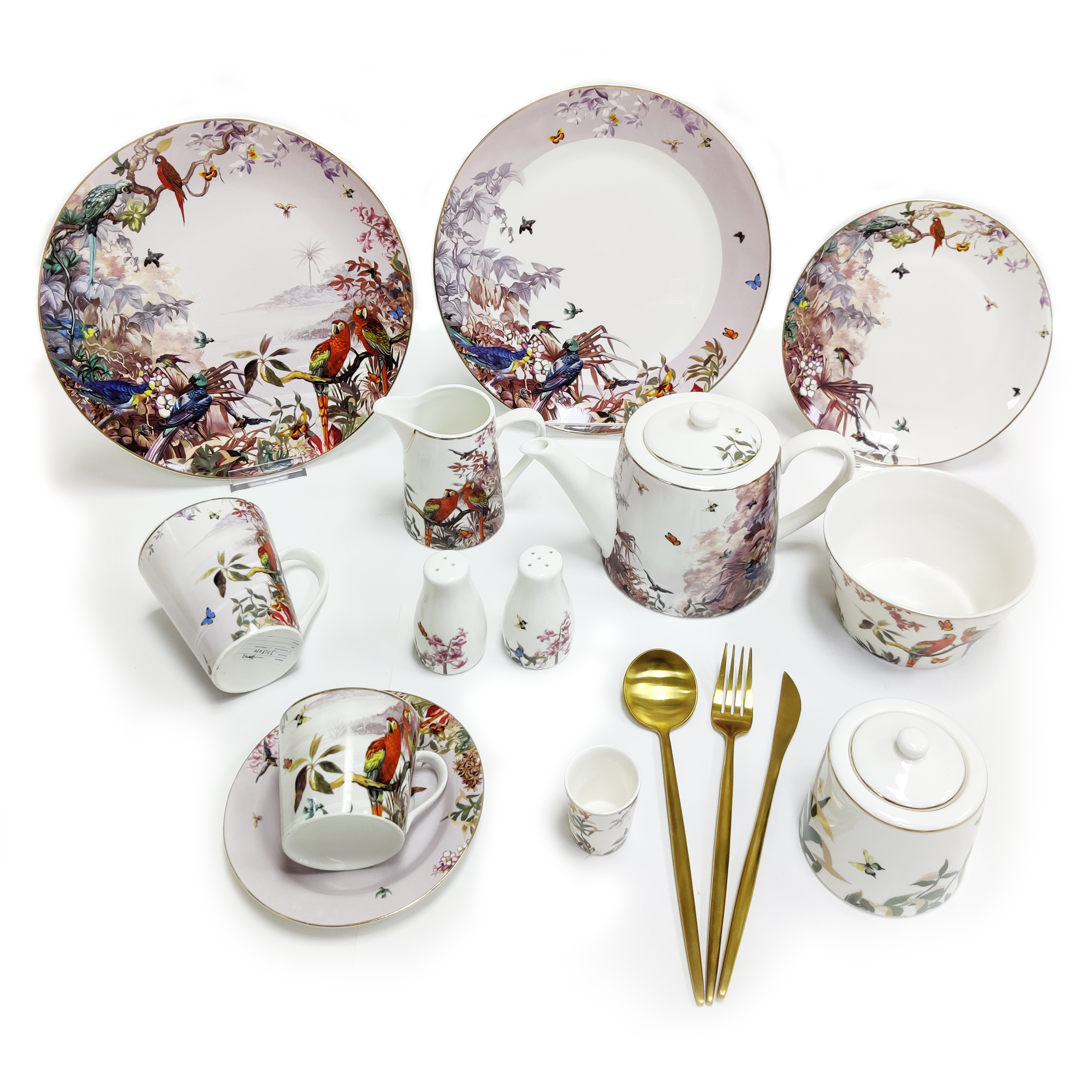 Flower&Bird Design dinner set