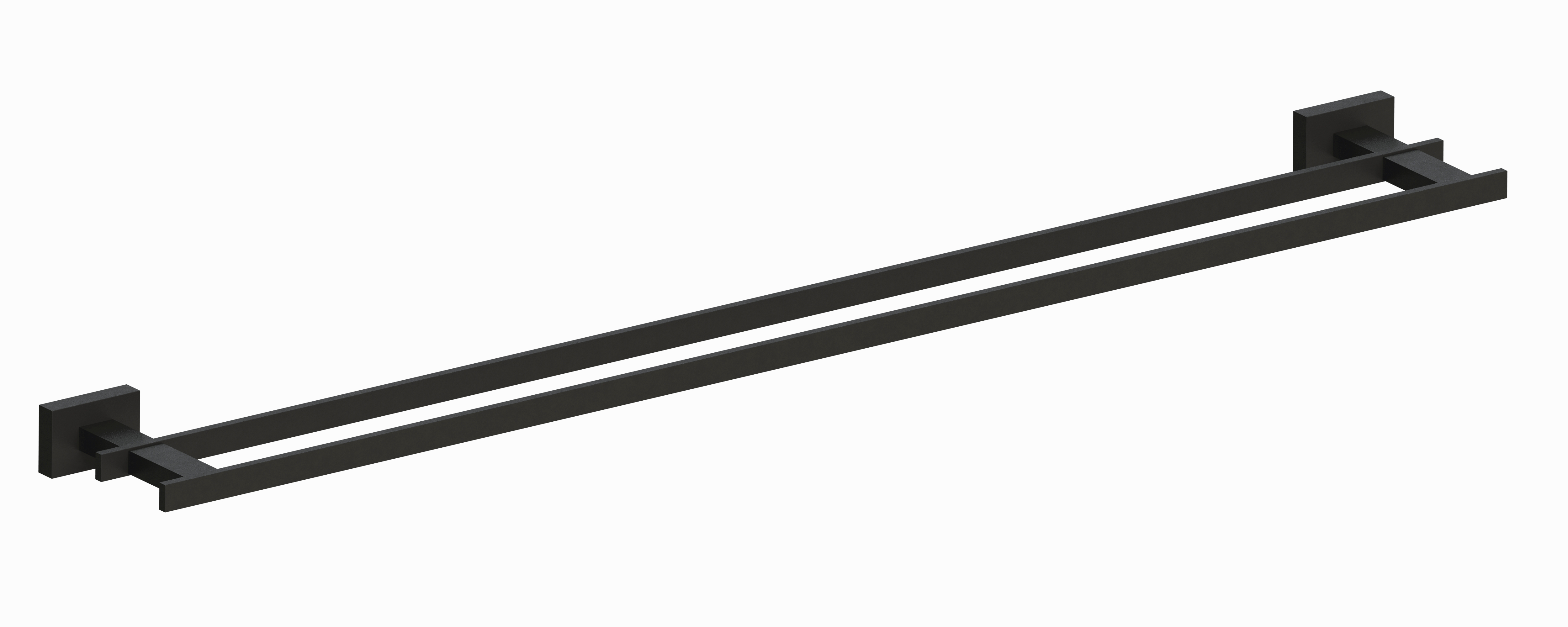 Alto Double Towel Rail 800mm Black