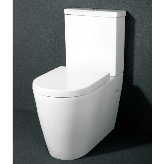Powerful Rimless two piece toilet