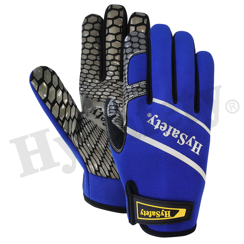 Mechanics gloves, synthetic leather glove, work gloves,Grip glove