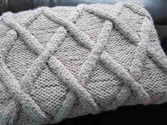 Hand kniiting blanket