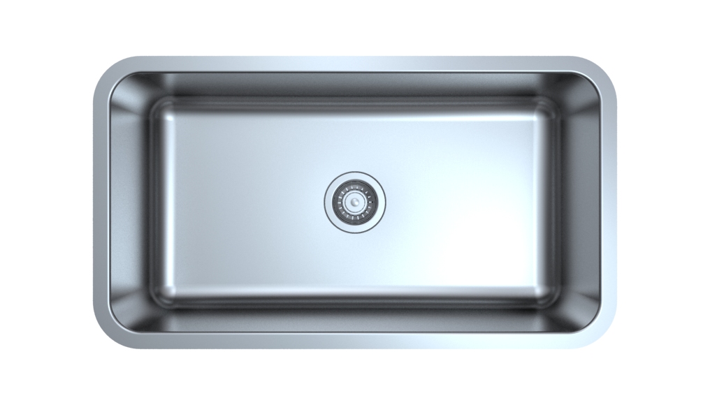 Stainless steel undermount single bowl sink, R50