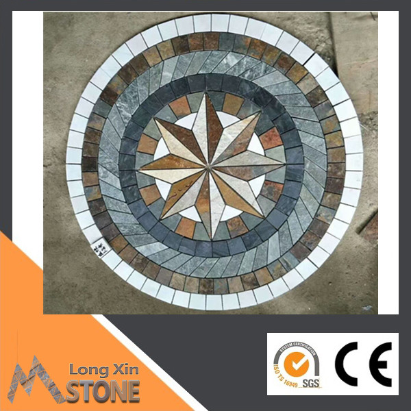 Natural mosaic medallions stone