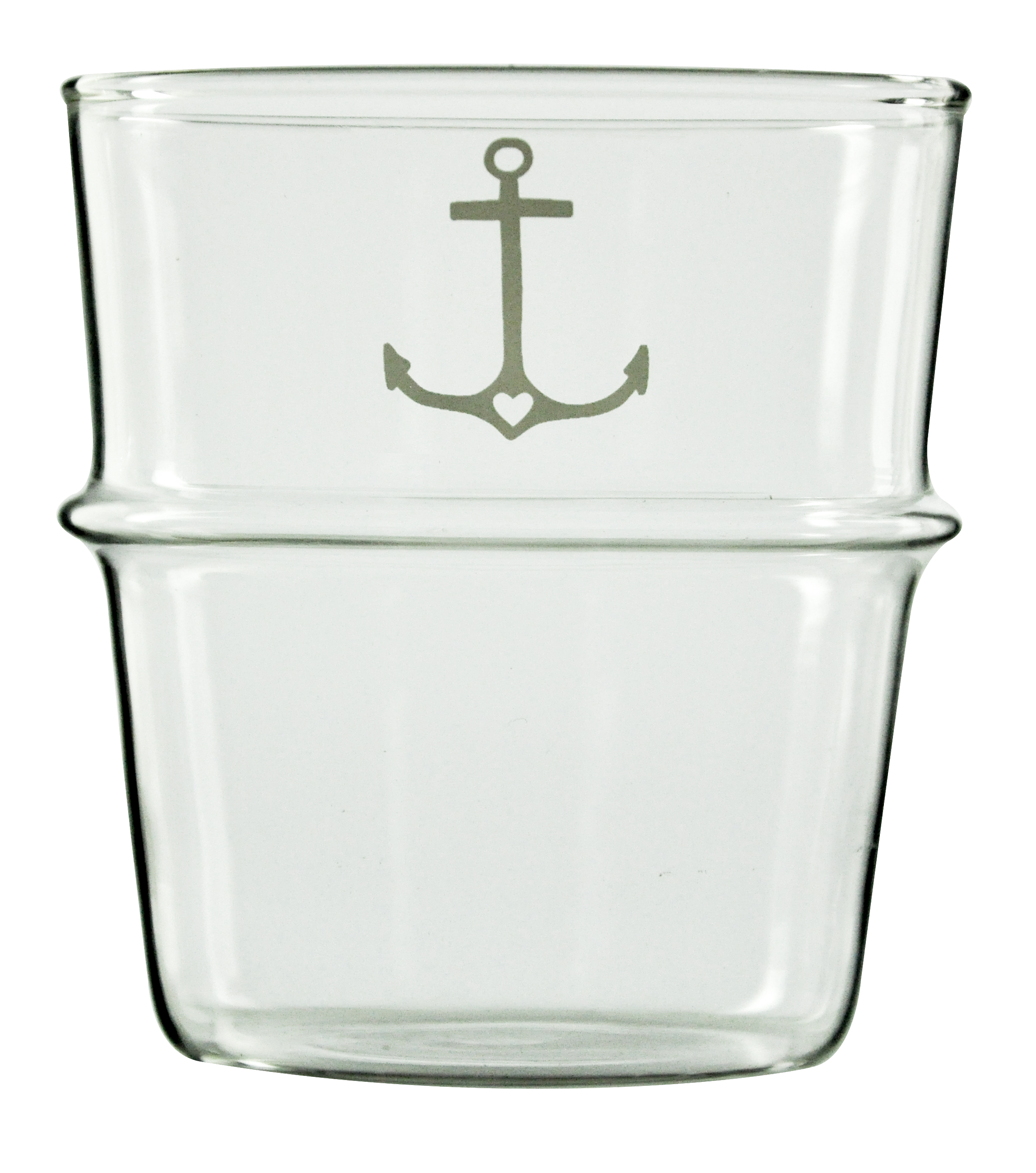Stackable borosilicate glass tumbler