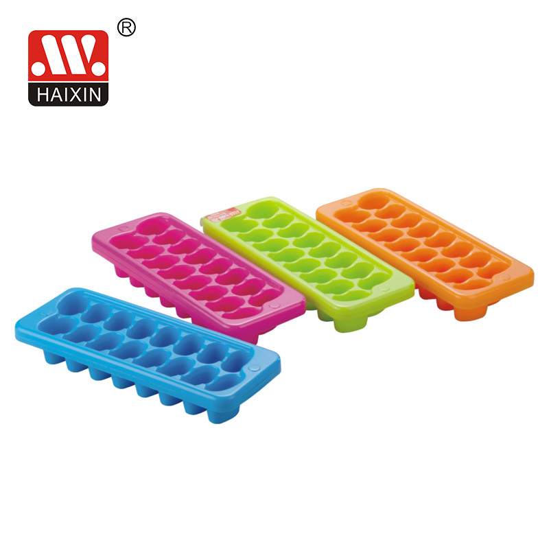 Haixing easy release white orange blue ice cube tray,