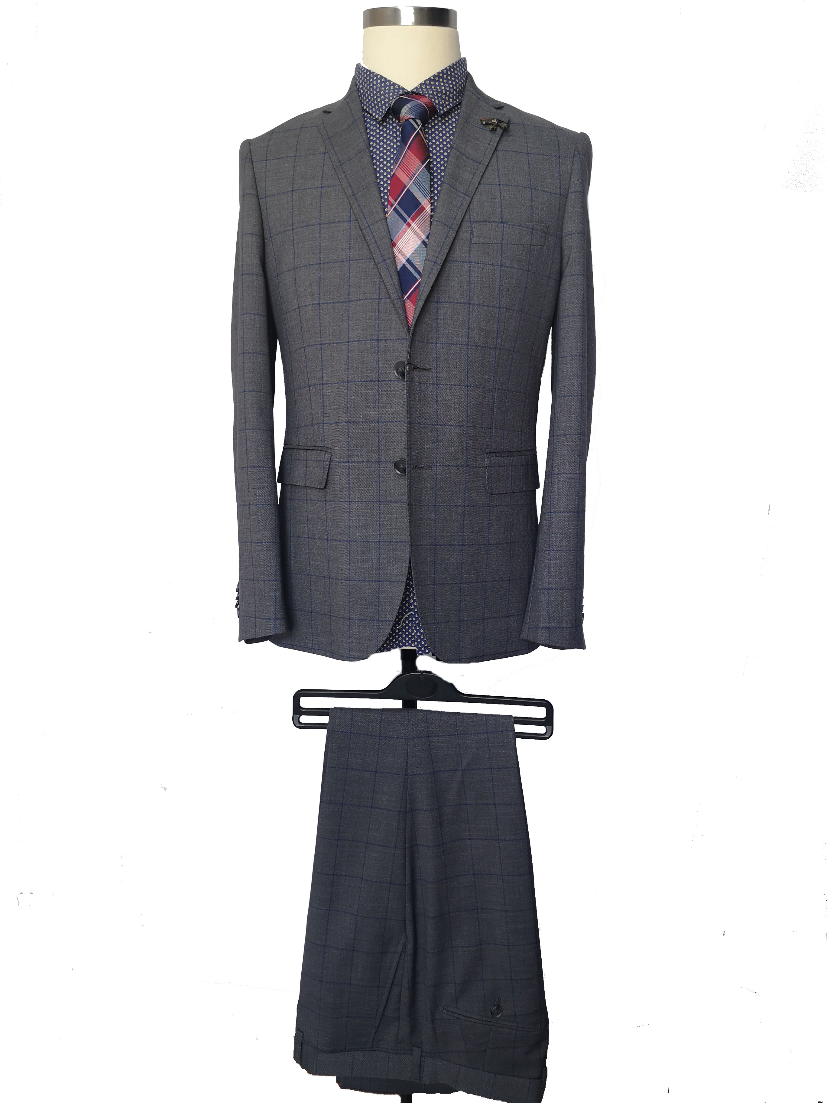 Normal Design Regular Fit 2 Piece Men’s Check Suits