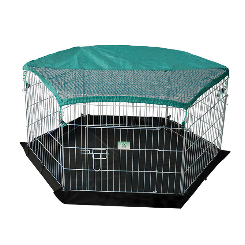 wire rabbit cage with waterproof base and top cover