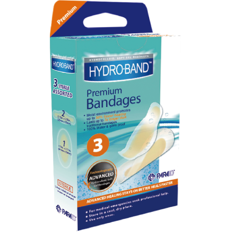 Hydrocolloid Premium Bandages Assorted,3pcs