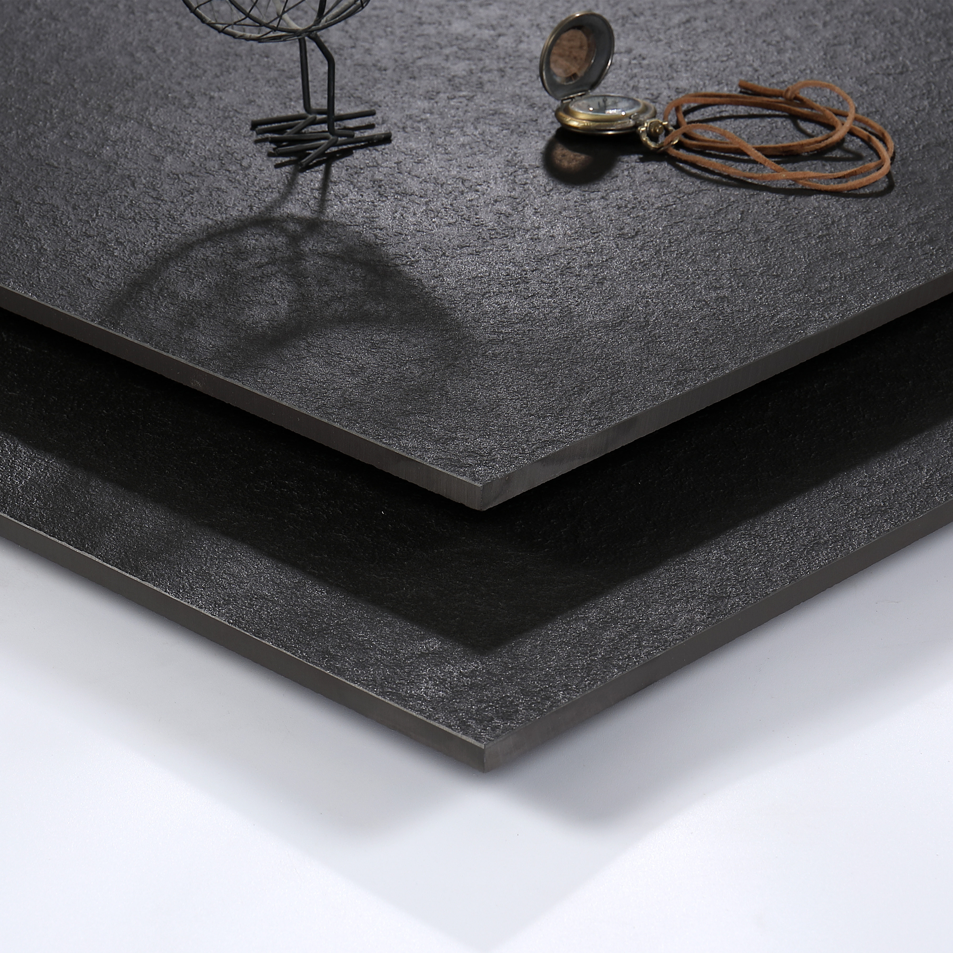 Porcelain Tile (Black Rustic tile )