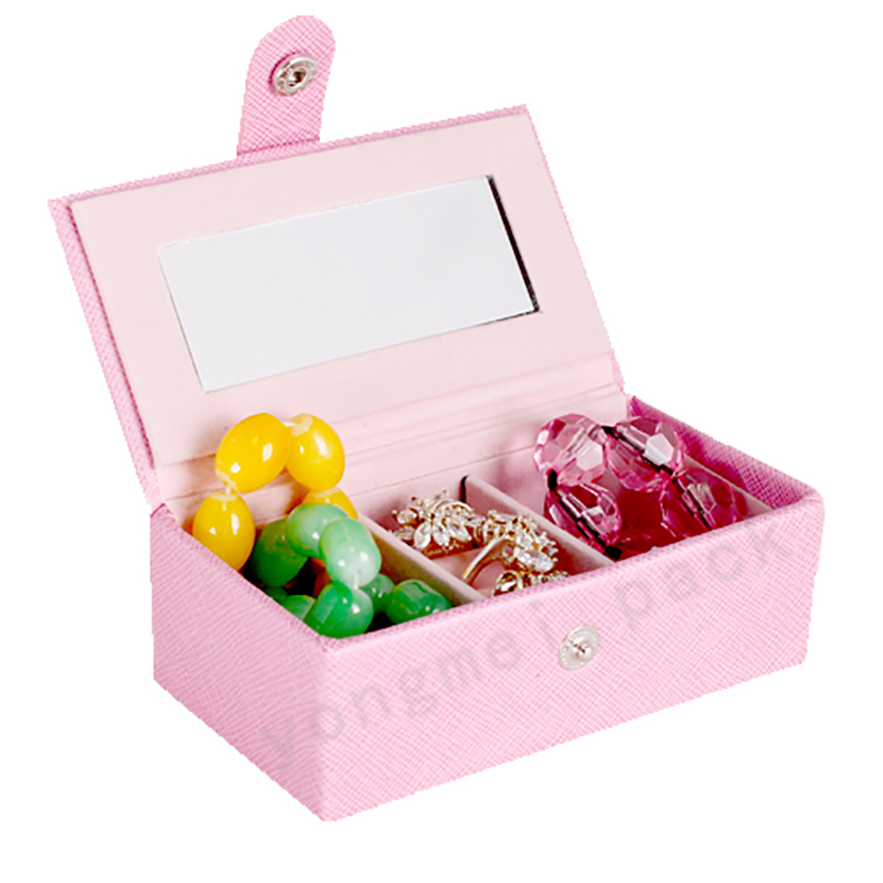 Small portable travel jewelry storage box