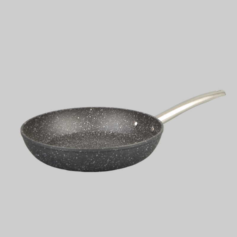 Forged aluminum open frying pan
