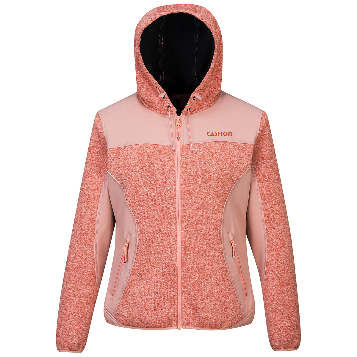 Contrast sportswear fleece lined casual jacket