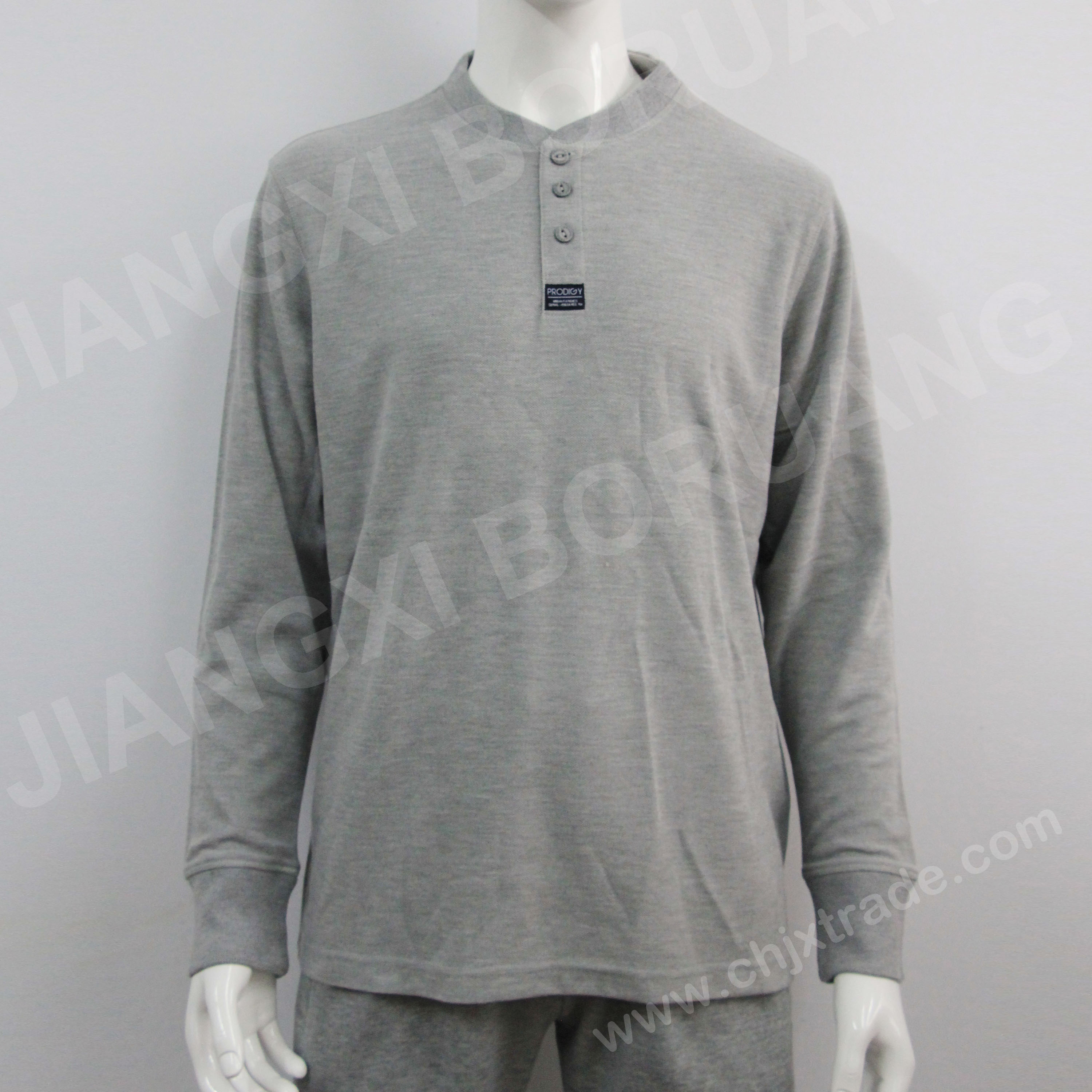 Mens Tc Bead Long Sleeve Polo Shirt