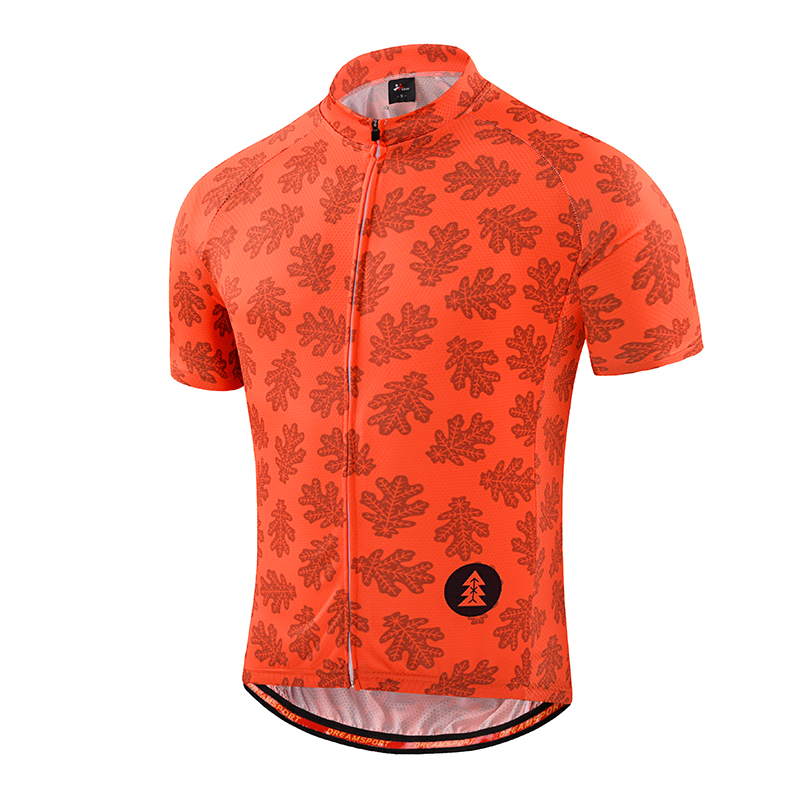 Sublimation printing mositure wicking short sleeve cycling jersey