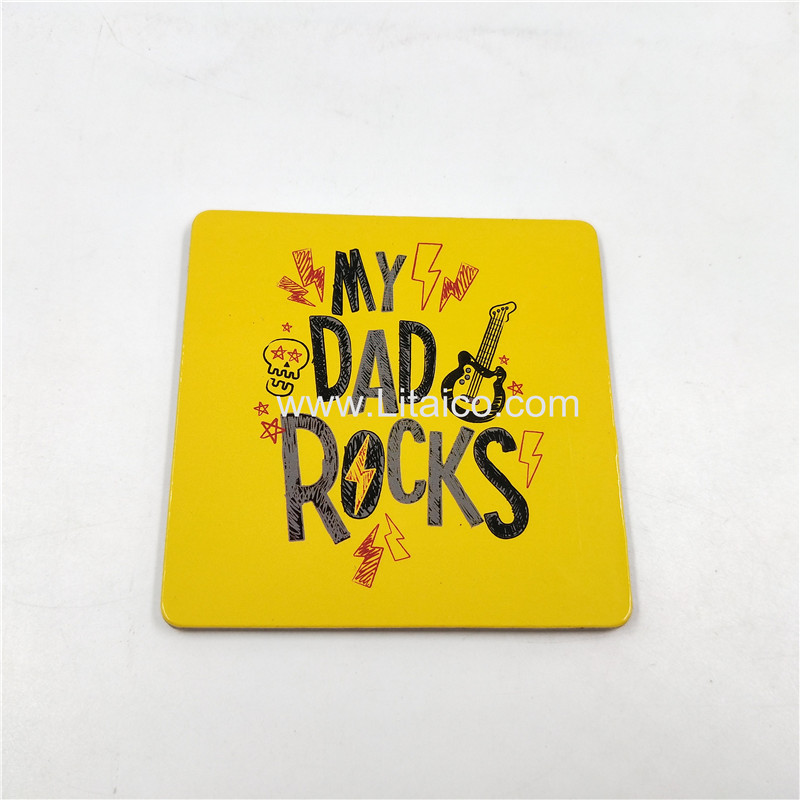 Paper coasters with cork