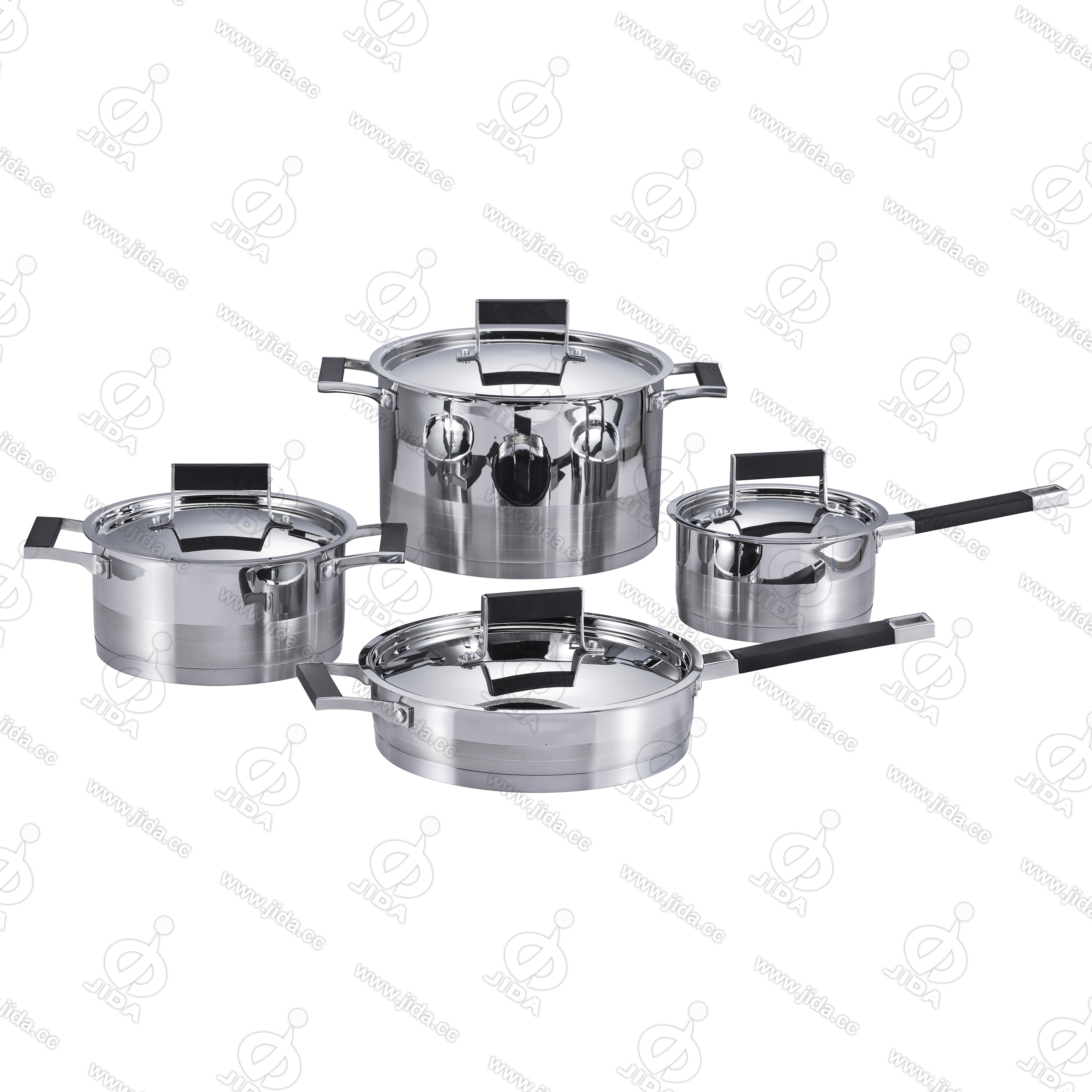 8pcs straight shape impact bonded cut edge pot