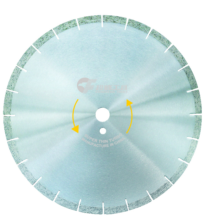 Diamond "u" groove segmented diamond saw blade