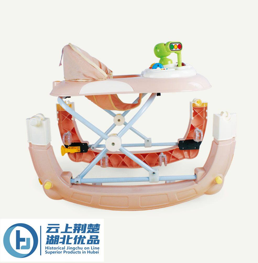 rocking baby walker with light silicon wheels