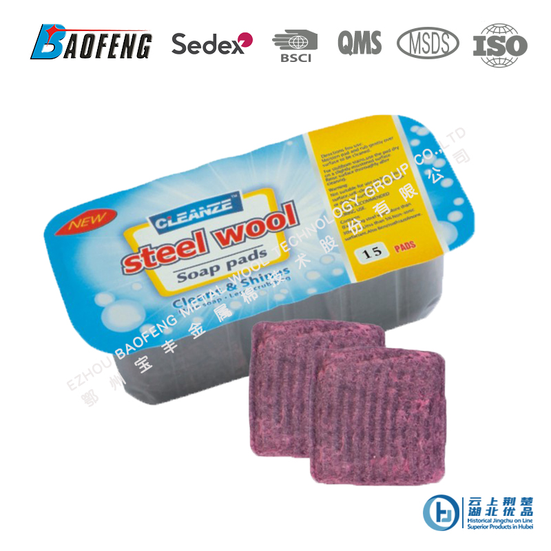 Steel wool soap pads