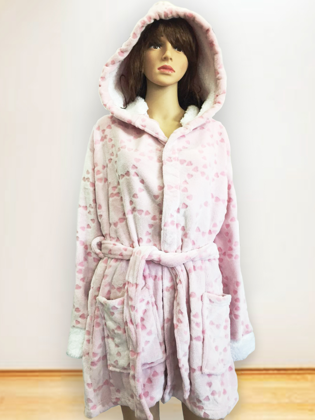 Ladies Embossed Cut-Pill Flannel Robe