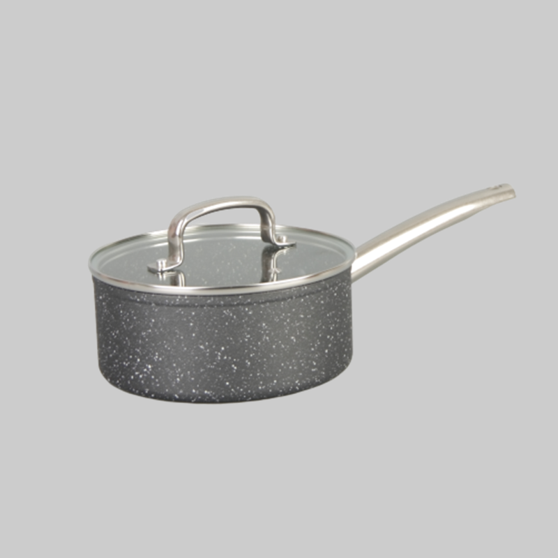 Forged aluminum sauce pan with lid