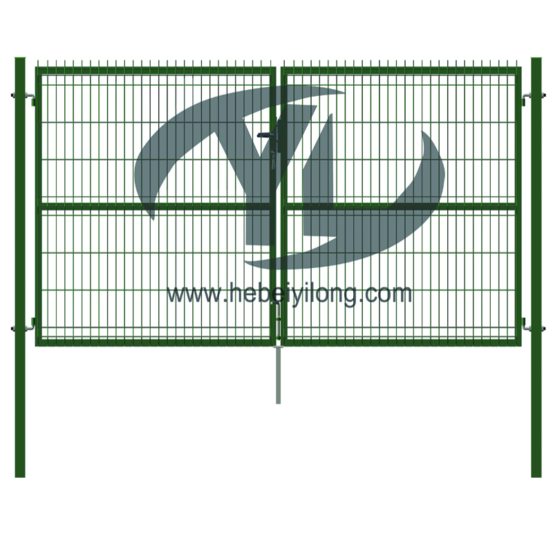 Swing Gate Garden Gate 3d Double Square Post