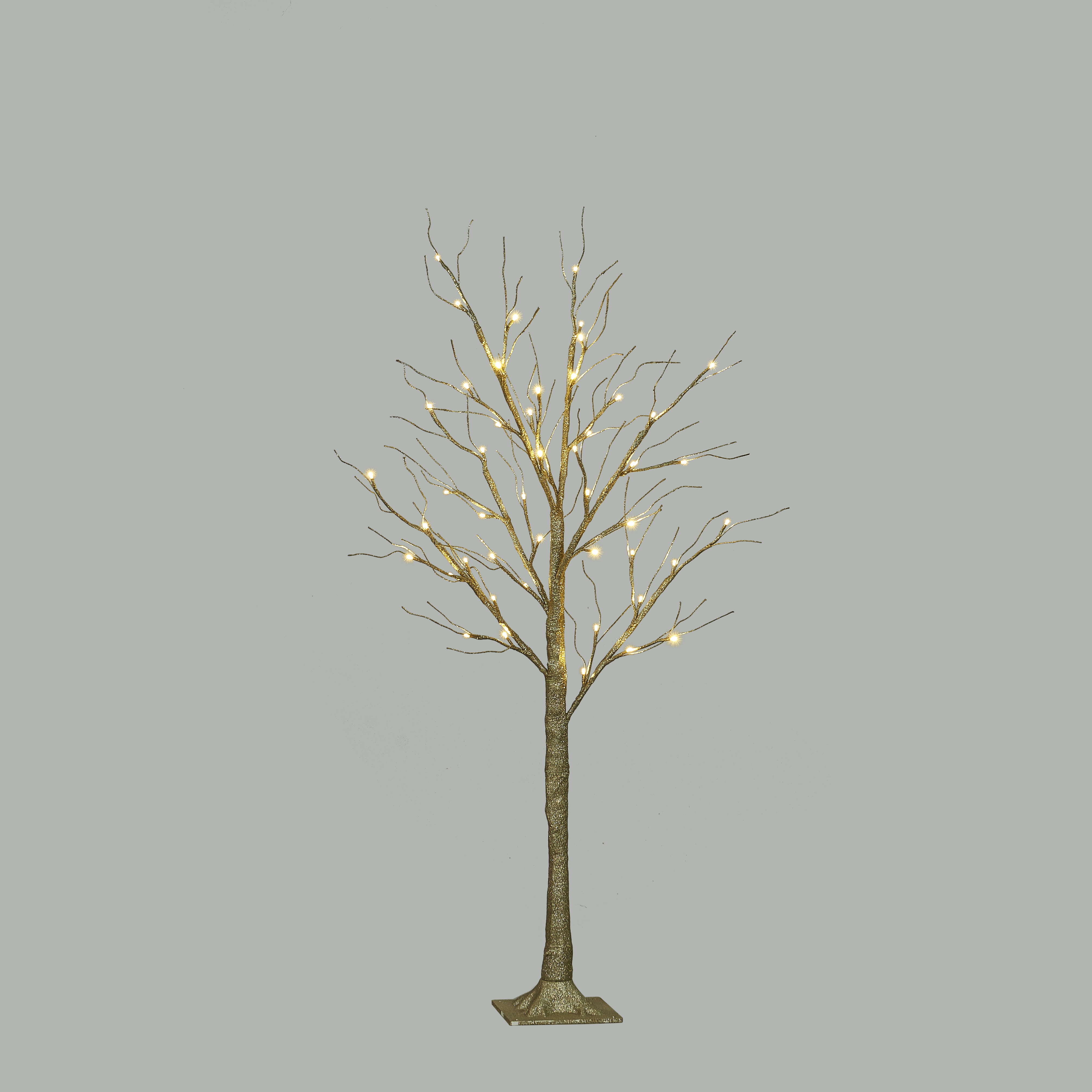 Pre lit Champagne Glitter Birch Tree
