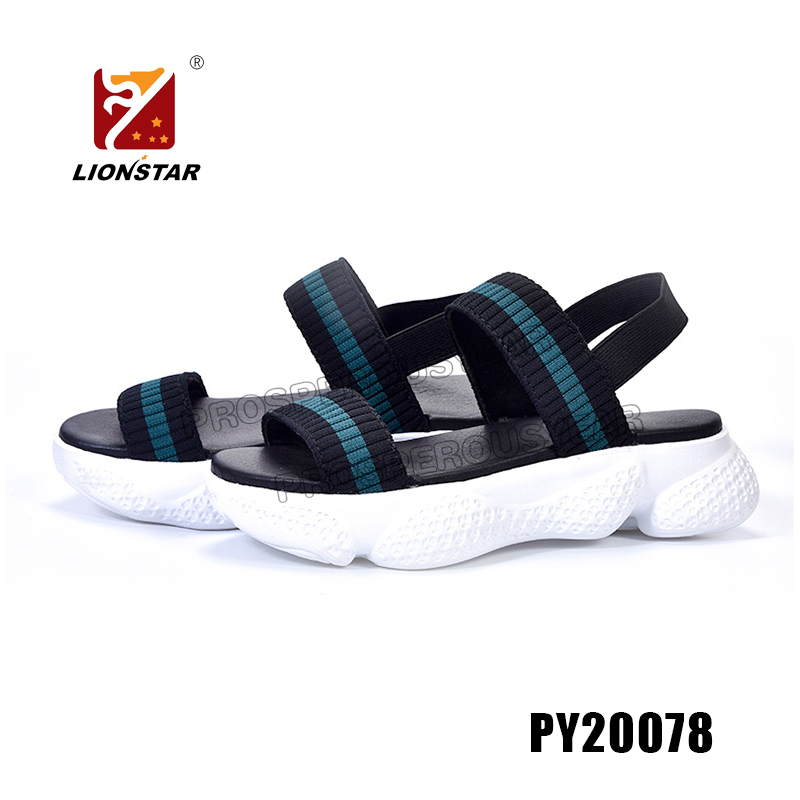 Newly Hot Selling Heel Strap Elastic Gore Wedge Sandal
