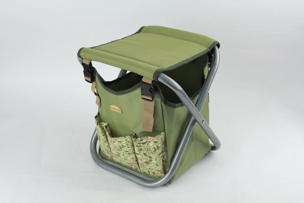Garden tool bag with chair