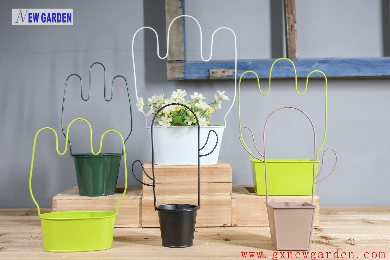 zinc flower pot