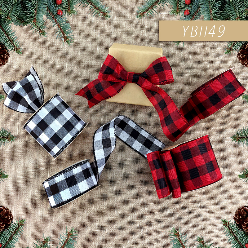 Christmas Ribbon Classic Buffalo Check assort.