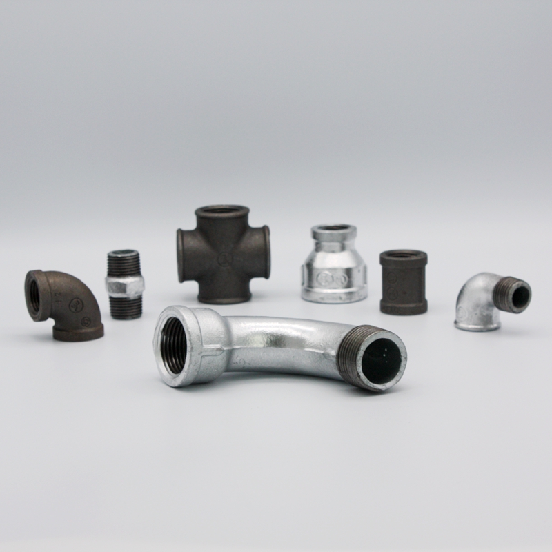 Malleable iron pipe fittings M&F long sweep bends