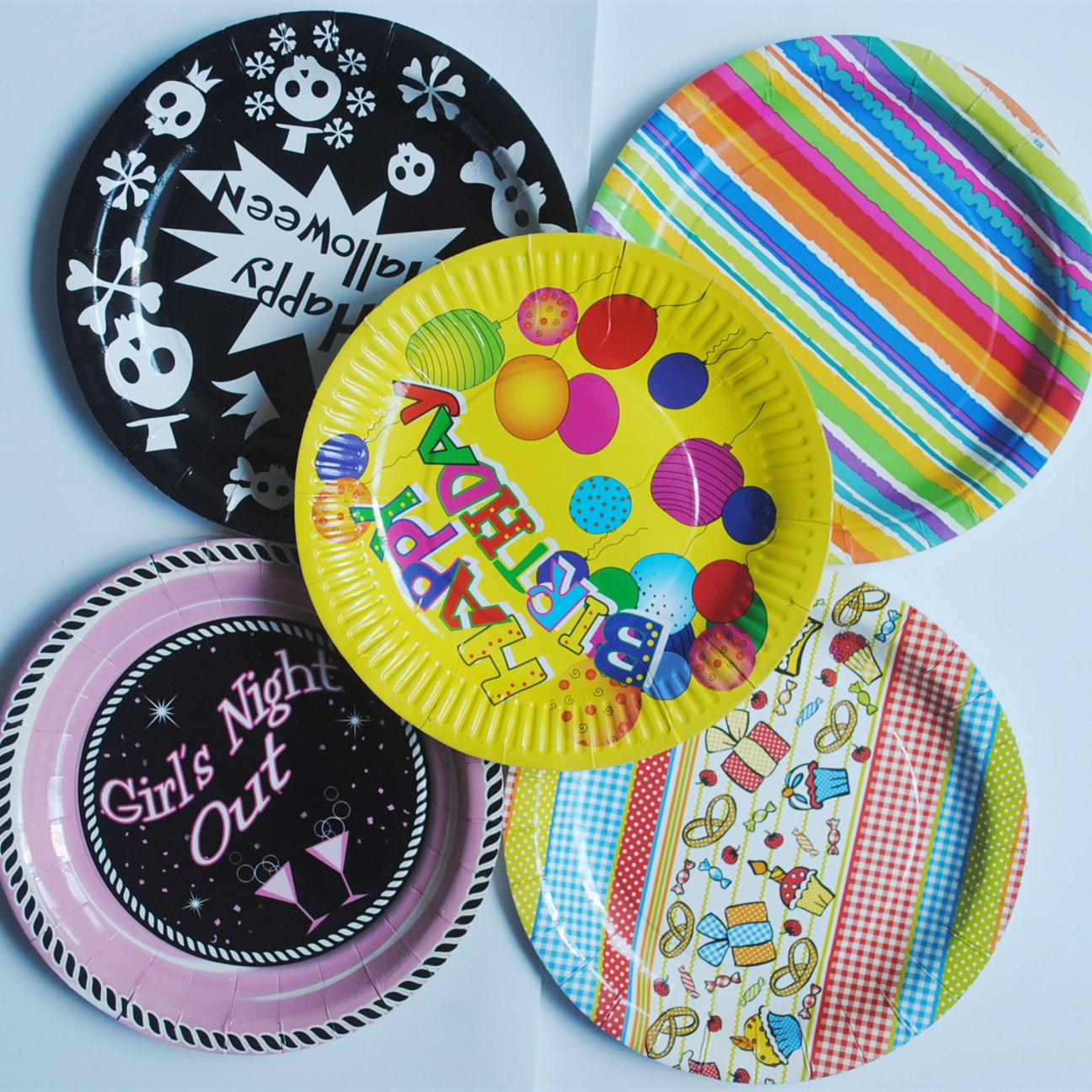 7"/18cm Printed Round Paper Plate