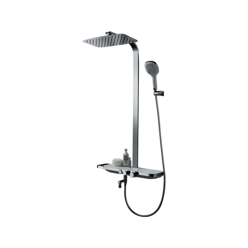 Bravat Phillis Series Wall Mounted Thermostat Bath Shower Mixer with spout faucet bathroom shower