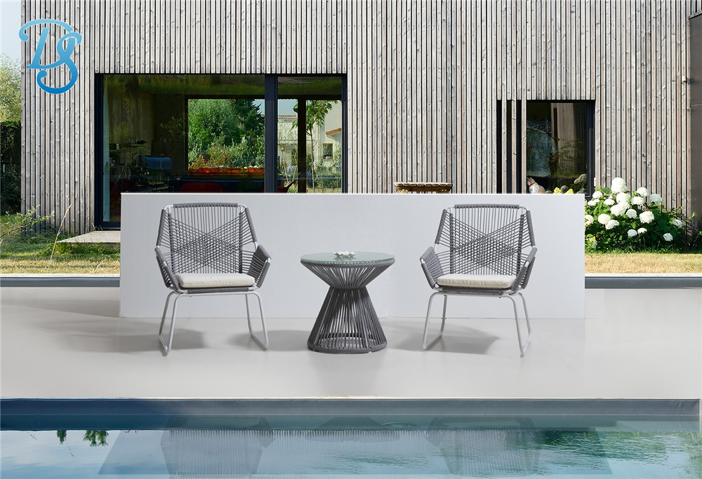 high quality outdoor furniture aluminium aluminium chair texilence fabric chair dining set