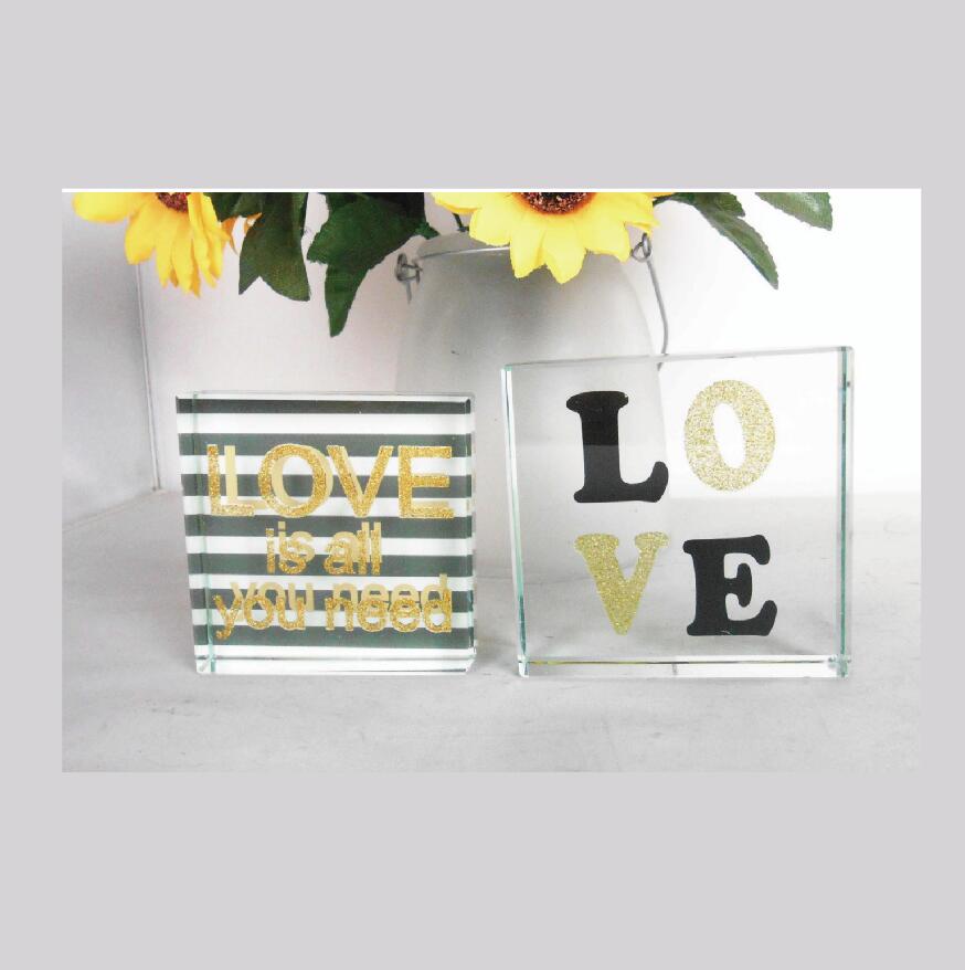 Glass Message Block