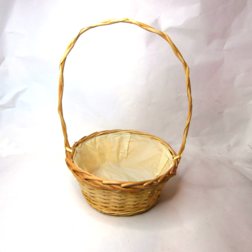 Vintage Flower Girl Basket Wicker Basket French Country Home Decor Woven Basket