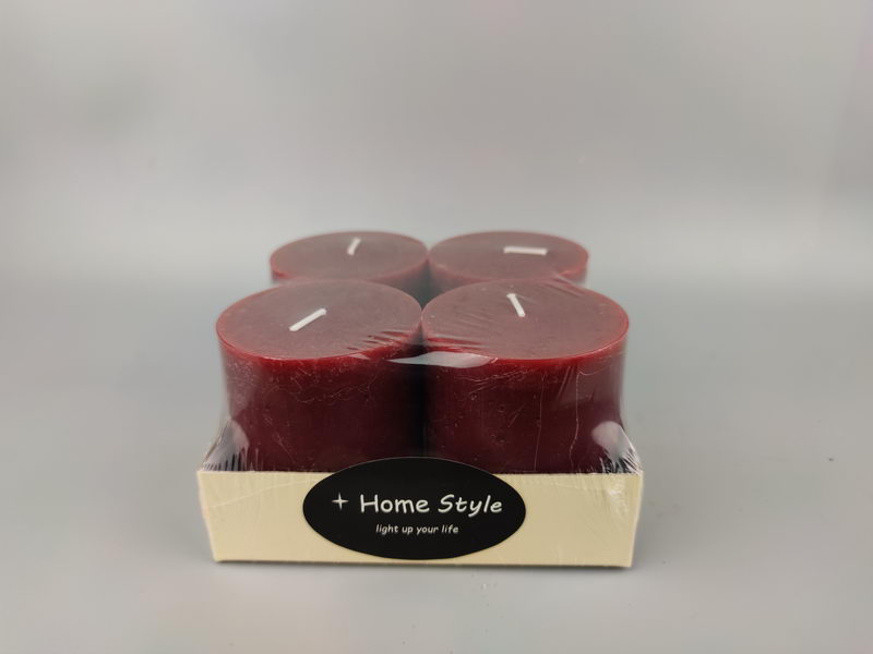 Set of 4 rustic candles