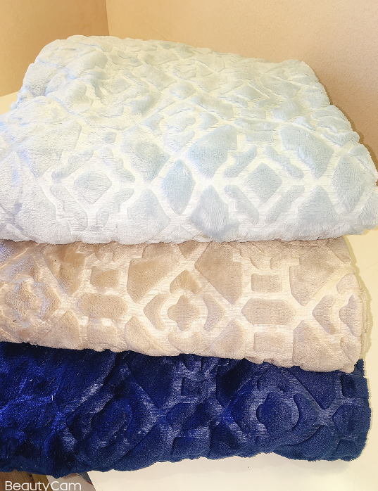 Flannel embossed throw