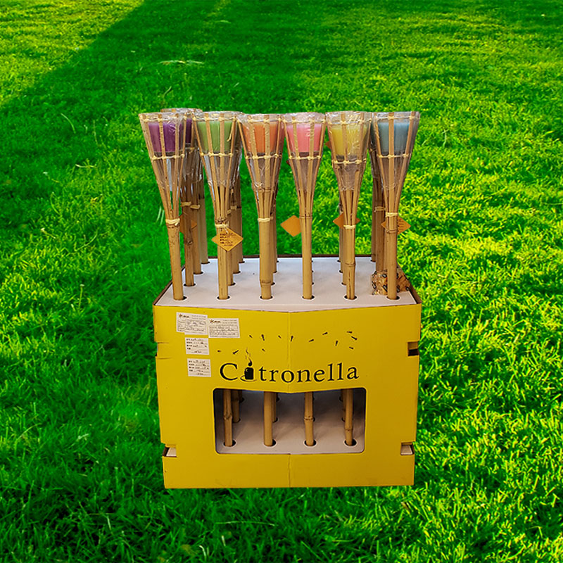Citronella candle torch display