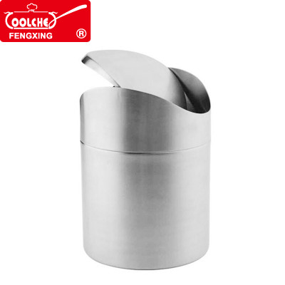 Stainless steel table trash bin