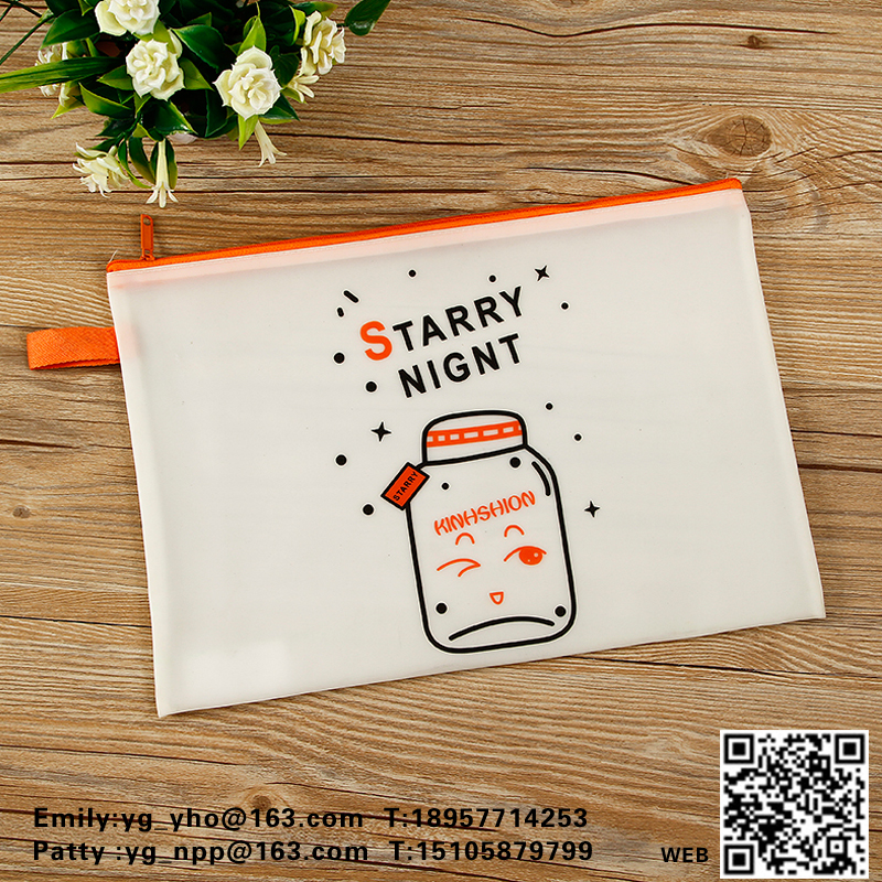 plastic zipper file document bags zip lock file bag office Zip File Folders