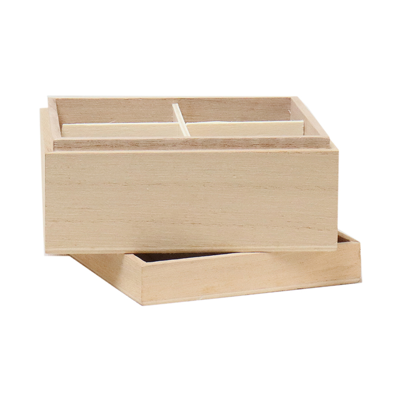 Handmade wooden tea spices seasoning box Container Holder Rack Stand Caddy with lid