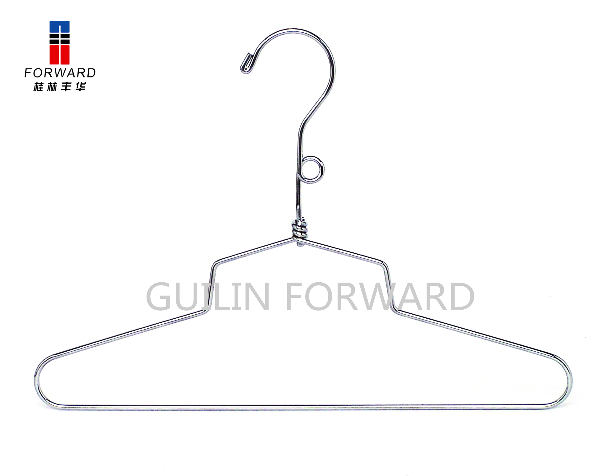 Metal hanger with chrome plated