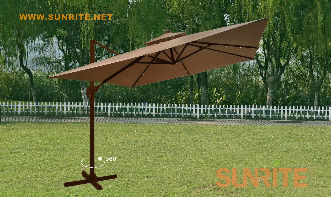 Solar LED Cantilever Umbrella