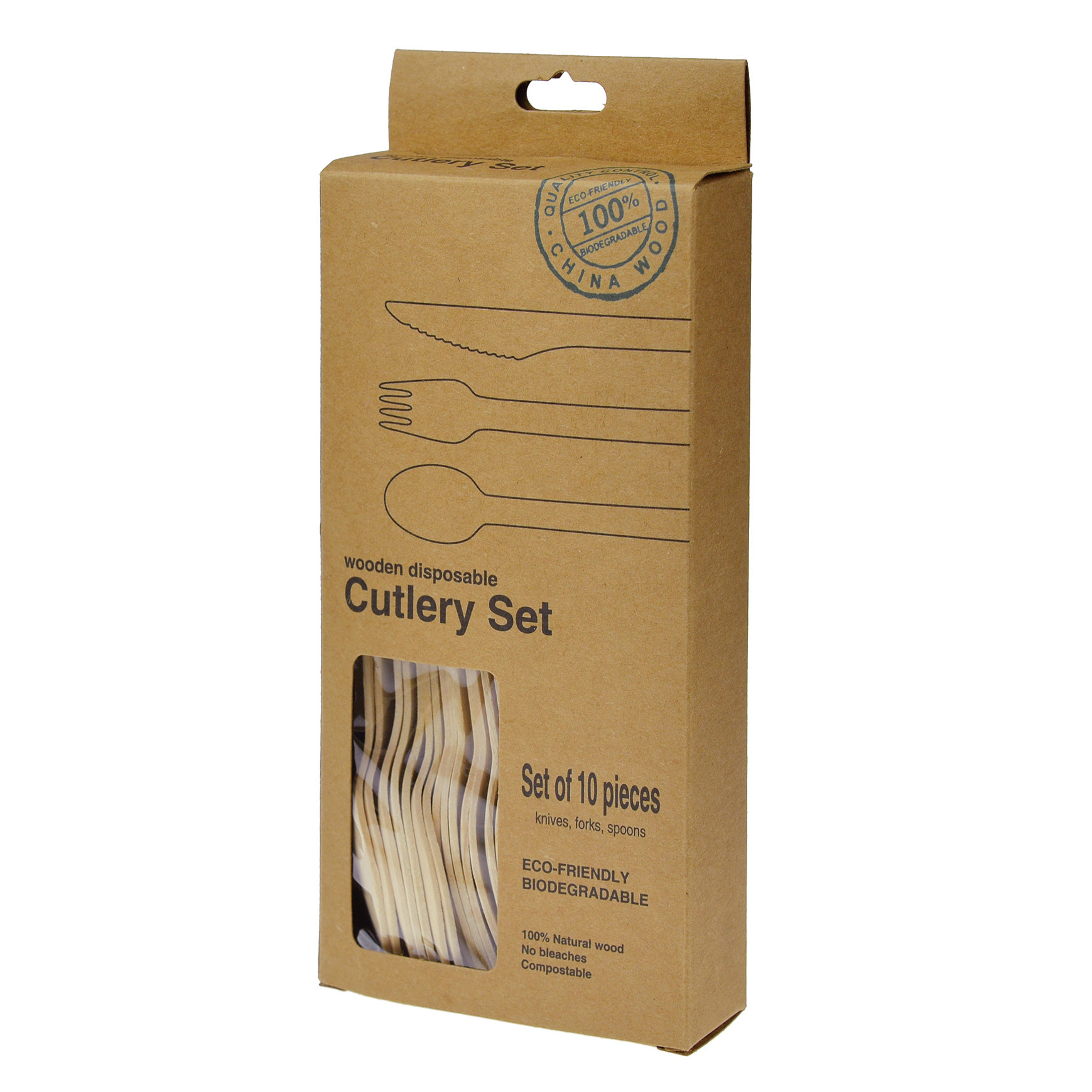 Disposable wooden cutlery