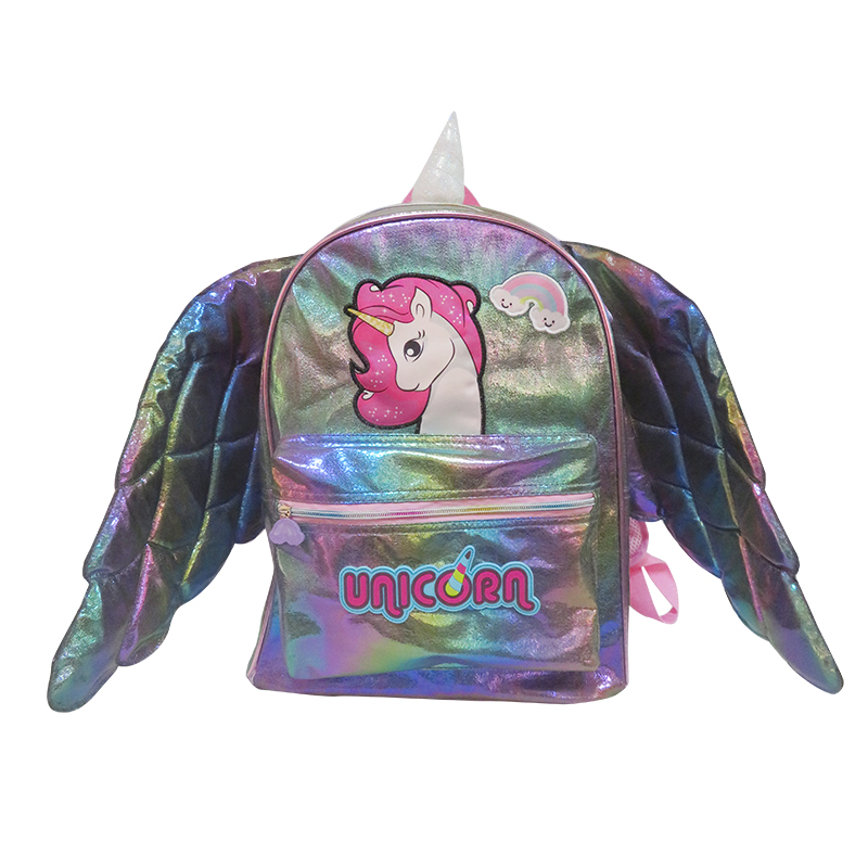 Unicorn With 3D Wing School Backpack