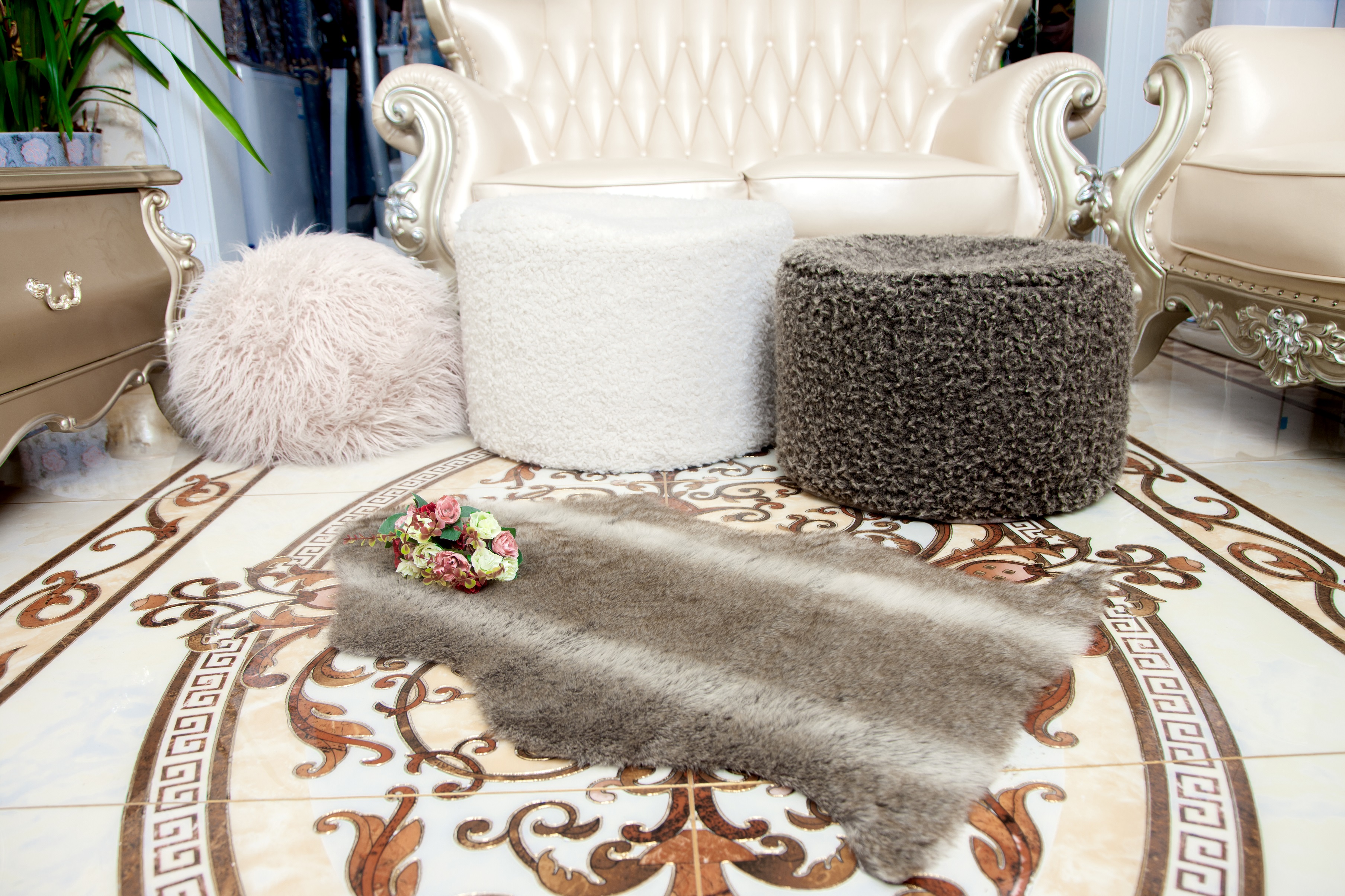 Fake fur rugs,Artificial fur rugs, floor mat