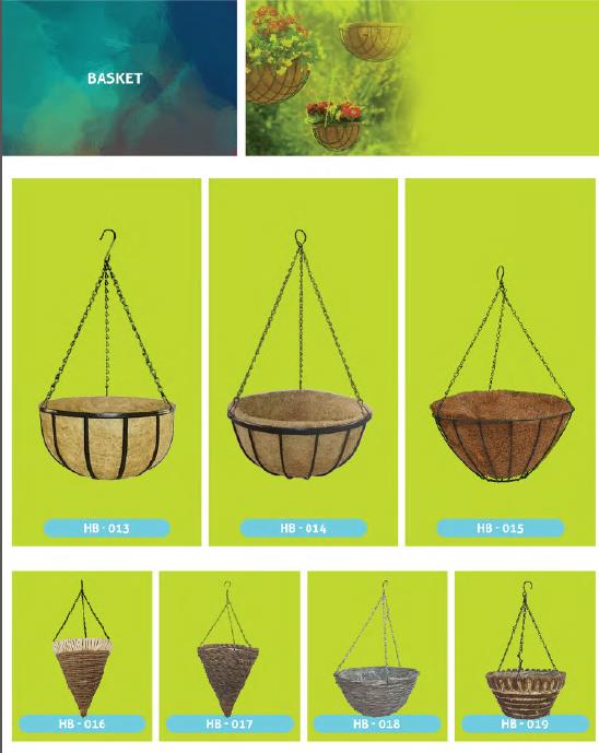 Garden basket with coco liner